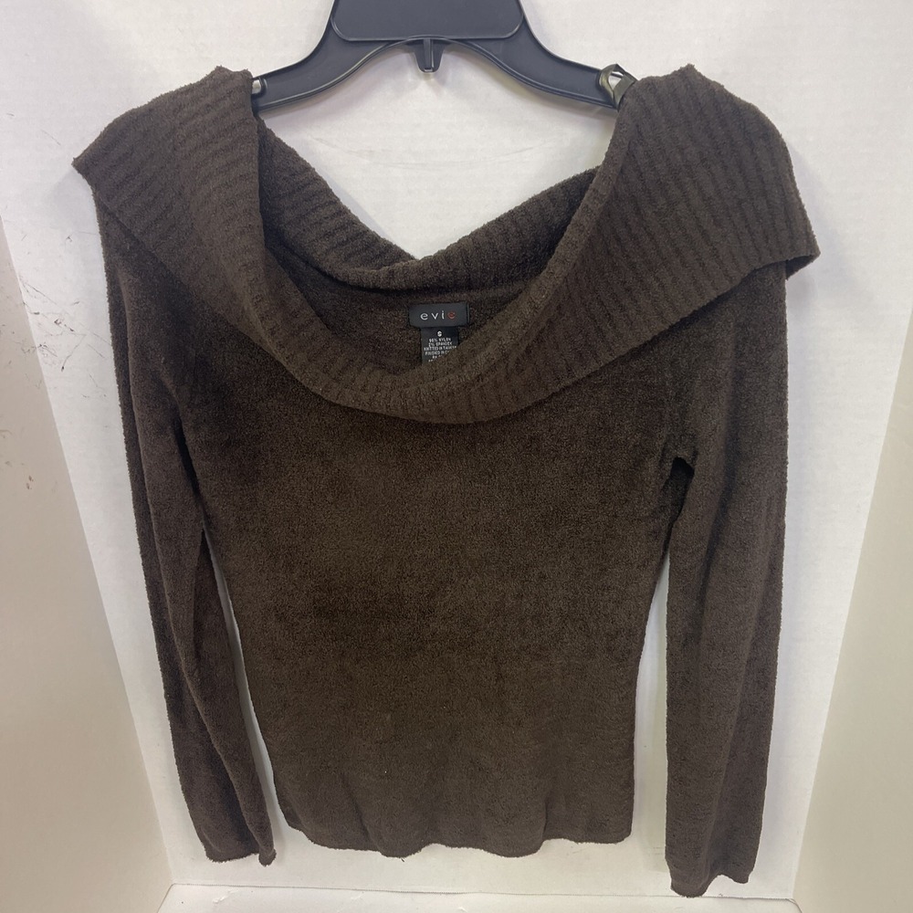 Evie Shirt Women's Small Brown Long Sleeve Sweater